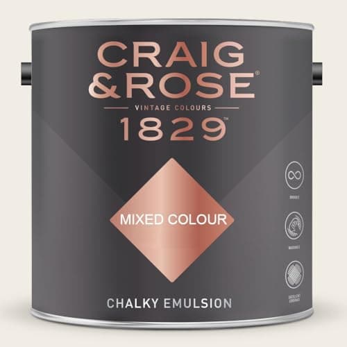Image of Paint Stop CRAIG & ROSE 1829 CHALKY EMULSION CHALKY WHITE 2.5L