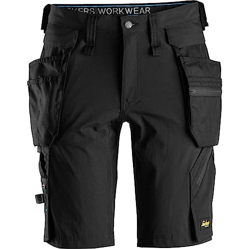 Image of Snickers 6108 Mens Lite Work Detachable Holster Pockets Shorts Black 41"