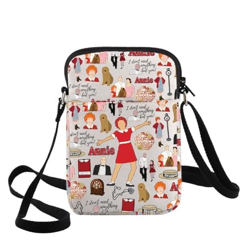 Image of WZMPA Annie Broadway Musical Crossbody Bag Annie & Grace Fans Gift Orphan Annie Shoulder Bag Annie Musical Merchandise (Annie CB)