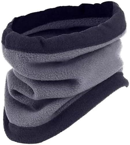 Image of Polar Fleece Thermal Neck Warmer One Size Winter Sports Gaiter Face Mask Snood Hat Scarf For Chilly Cold Weather Windproof Keep Warm For Men Women (Grey, One Size)