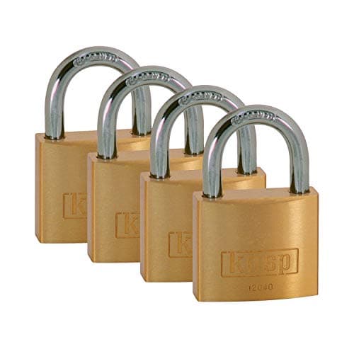 Image of Kasp K12040D4 40 mm Brass Padlock Keyed Alike (Pack of 3)