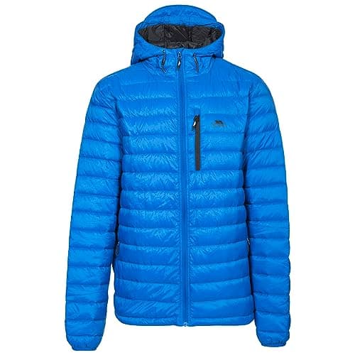 Image of Trespass Digby Mens Down Packaway Jacket - Men's Padded Jacket, Hooded Puffer Coat, Outdoor Winter Jacket with Downproof Lining. Ultra Lightweight Jacket with Pockets