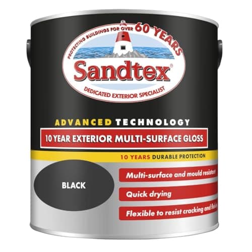 Image of Sandtex 10 Year Exterior Multi Surface Gloss 750ml Black