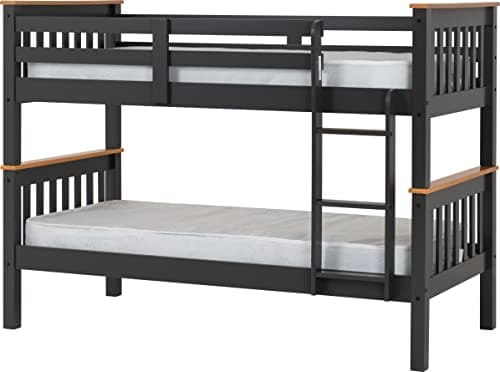 Image of Seconique Neptune 3' Single Bunk Bed in Grey/Oak Effect