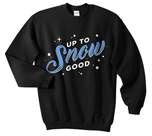 Image of Sanfran - Up to Snow Good Top Christmas Xmas Funny Retro Apres Ski Ugly Jumper Sweater - Age 12-14 / Black