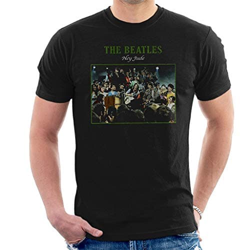 Image of The Beatles Hey Jude Live Short Sleeve Mens T-Shirt Black - Size Large