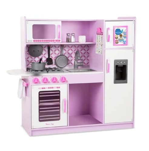 Image of Melissa & Doug Chef's Kitchen - Pink | Large Playset | Pretend Play | Age +3 years | Gift for Boy or Girl