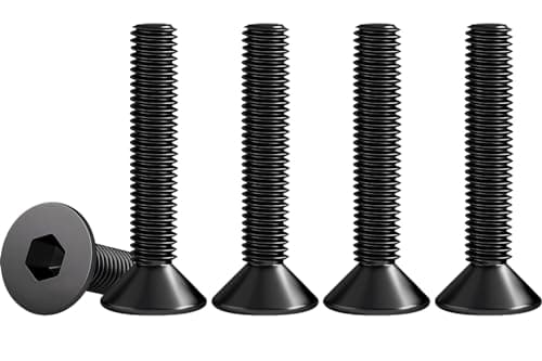 Image of Drenky M4 Screws Black Screws M4 X 30mm 304 Stainless Steel Hex Socket Countersunk Bolts DIN 7991 / ISO 10642 Machine Screws Rustproof Flat Head Hex Socket Cap Screws (Pack of 50)