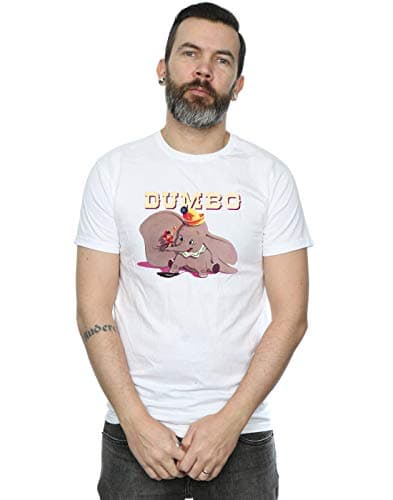 Image of Disney Men's Dumbo Timothy's Trombone T-Shirt White Medium