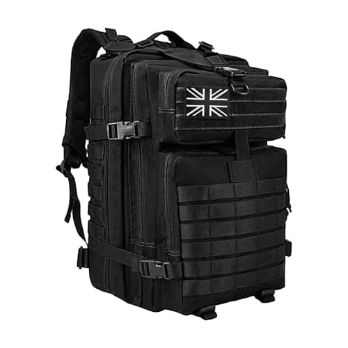 Image of WOLT | Tactical Backpack for Men 45L Military Backpack Large 3 Day Molle Assault Pack Rucking Backpack for Survival Hiking, Black