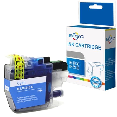 Image of ECSC Compatible Ink Cartridge Replacement for Brother DCP-J772DW DCP-J774DW MFC-J890DW MFC-J895DW LC3213 (Cyan, 1-Pack)