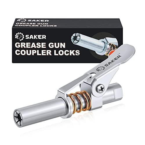Image of Saker Grease Gun Coupler,Compatible with All Grease Guns 1/8'' NPT Fittings(Suitable for diameters Greater Than 14mm,Upgrade to 14000 PSI, New Version 1PC
