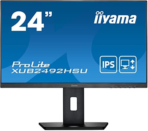 Image of iiyama XUB2492HSU-B5 24 Inch IPS LCD with Slim Bezel, 4ms, Full HD 1920x1080,1x HDMI,1 x DisplayPort, 1 x VGA, 2 x USB, 2 x 2W Speakers, 150 mm HA Stand