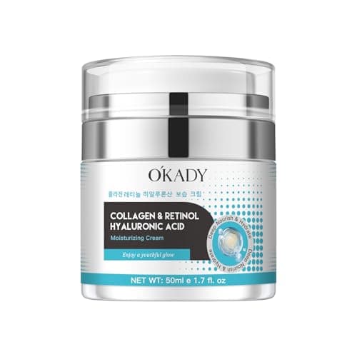 Image of Retinol & Collagen Face Cream with Hyaluronic Acid – 2.5% Retinol Anti Aging Cream, Dermatologist Tested Night Moisturizer for Fine Lines & Wrinkles – Sensitive Skin, Men & Women, Skin Care Gift