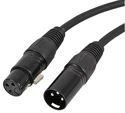 Image of PULSE 1m XLR Patch Lead – Balanced 3‑Pin Male to Female Microphone/Audio Cable with Shielded Copper Cores & Reinforced PVC Jacket – PLS00585