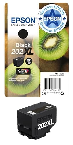 Image of Epson 202XL Black Kiwi High Yield Genuine, Claria Premium Ink Cartridge