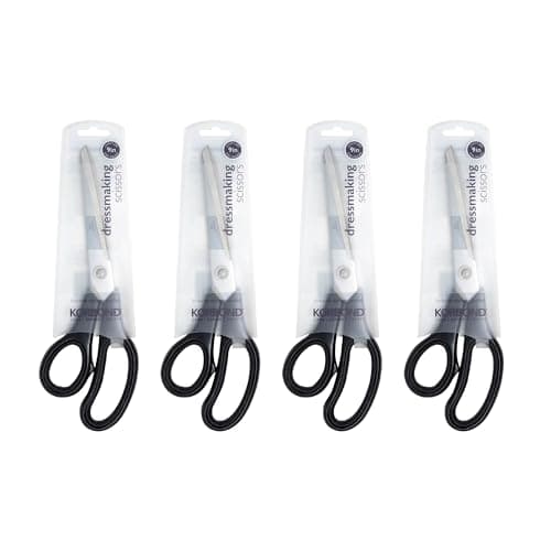 Image of Korbond Dressmaking Scissors, Black, 4 Pack