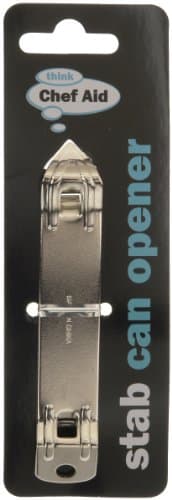 Image of Chef Aid Traditional Style Stab Can Opener, Ideal for Camping and Caravan or Occasional Home Use, Punches and Opens Tin Cans and Opens Beer Bottles and Tins