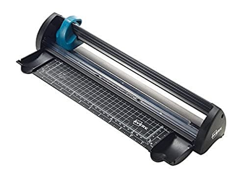 Image of Avery A4 Compact Paper Cutter Trimmer, Black and Teal, 12 Sheet Capacity, A4CT
