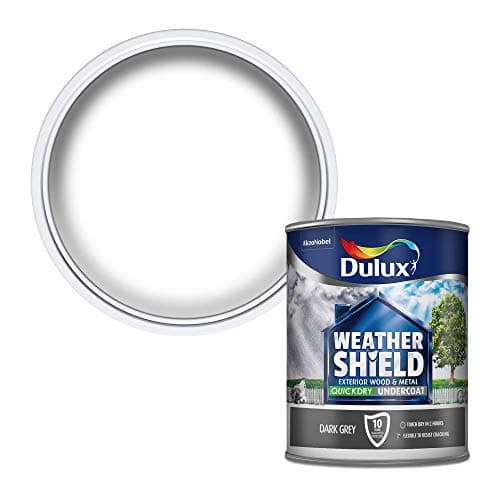Image of Dulux Weather Shield Quick Dry Undercoat Paint, 750 ml - Dark Grey