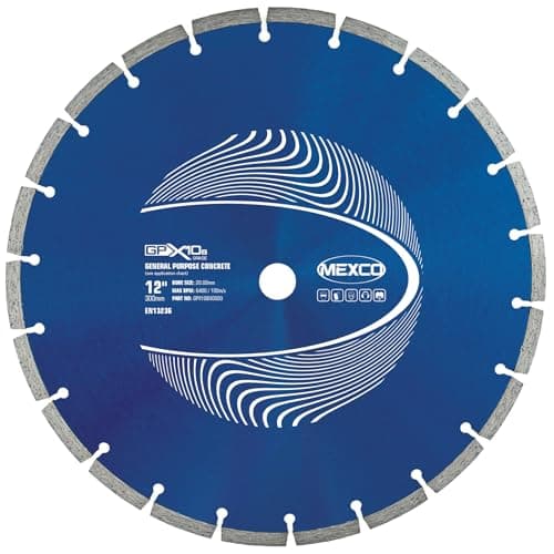 Image of Mexco GPX10-8 General Purpose Concrete Diamond Blade, Cutting Disc for Non-Abrasive Building Materials - 300mm, 8mm Segment Height