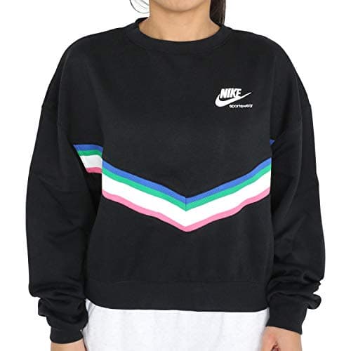 Image of Nike NSW HRTG Crew fleece Sweatshirt Black/Sail/White XL