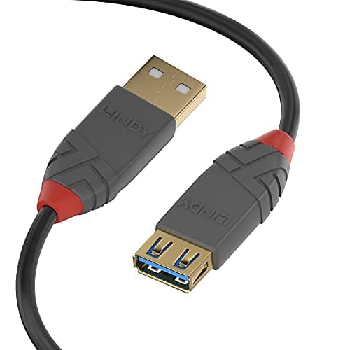 Image of Lindy 1m USB 3.2 Type A Extension Cable, 5Gbps, Anthra Line