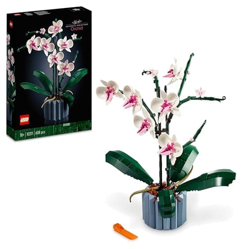 Image of LEGO Botanicals Orchid - Artificial Plant Set for Adults incl. Faux Flowers and a Buildable Vase - Home Office Decor - Gift Idea for Women and Men - 10311