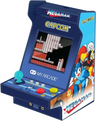 Image of My Arcade Mega Man Mini Arcade Machine - Nano Player Table Top Arcade Machine, Portable Handheld Game, Retro Gaming Console, Mini Retro Games Machines for Kids & Adults