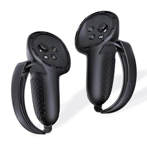 Image of SUPERUS Controller Grips Cover for Meta Quest 3S/Quest 3, Anti-slip Texture - VR Accessories with Adjustable Knuckle Straps