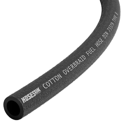 Image of 12mm Fuel Hose – Reinforced Rubber Hose for Fuel, Diesel, Petrol, Water – Oil-Resistant Flexible Pipe for Engine Fuels, Industrial Use – Braided Tube 1 Metre