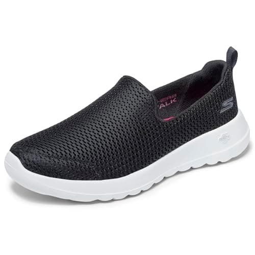 Image of Skechers Women's Go Walk Joy-Evaluate Trainers, Black Textile /White Trim, 6 UK