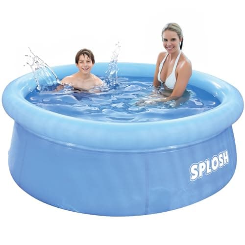Image of Splosh 6ft Easy Set Inflatable Family Swimming Pool - Fast Setup With Inflatable Top Ring - Large Outdoor Pool For Kids & Adults