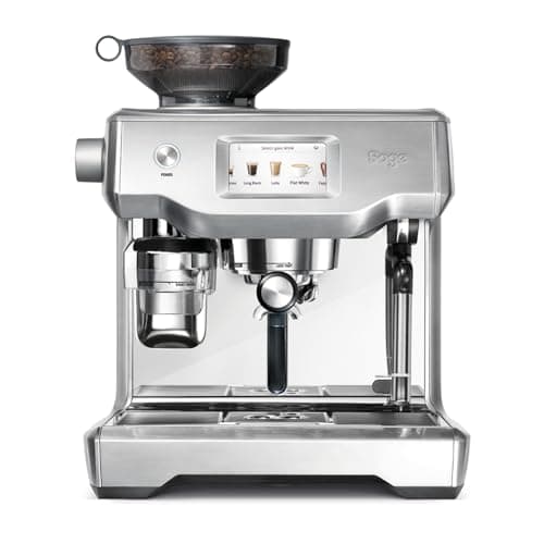 Image of Sage - The Oracle Touch - Bean to Cup Coffee Machine with Grinder & Milk Frother - Fully Automatic Espresso Machine, Touch Screen, 5 Pre-sets - 2.5L Water Tank, 2400 W, Brushed Stainless Steel
