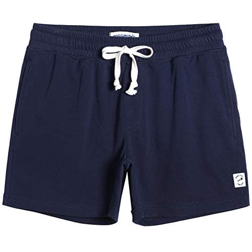 Image of MaaMgic Mens Athletic Gym Shorts 5.5" Elastic Waist Casual Sweat Shorts Men Pocket Pajama Jogger Workout Short Sweatpants Navy