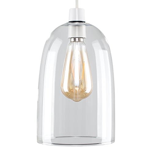 Image of MiniSun | Modern Clear Dome Shaped Glass Ceiling Light Shade | Pendant Lights, Home Décor & Improvement Essential | 15cm Shade Width