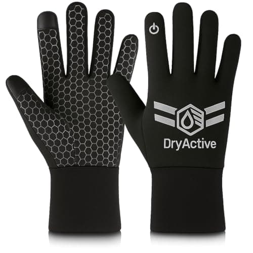 Image of Dryactive Kids Waterproof Gloves/w Warm Winter Thermal 3M Thinsulate | Non Slip Grip Childrens Touchscreen Sports Gloves | Ski Football Cycling Mountain bike MTB Hockey Golf | Boys Girls age 8-10