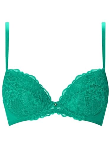 Image of Ann Summers Sexy Lace Padded Plunge Vivid Green