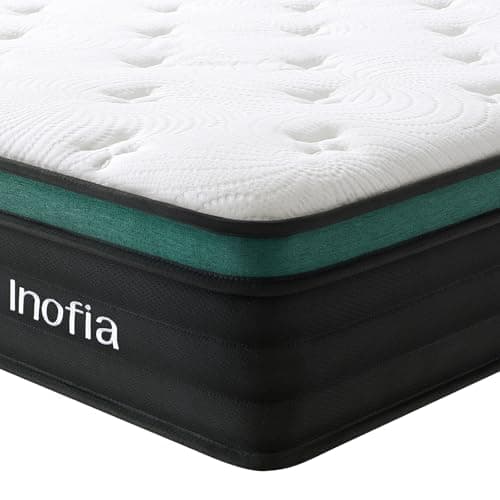 Image of Inofia Double Mattresses 4FT6, 10.6 Inch Hybrid Mattress with Zoned Pocket Spring, Triple-Layer Support System for Enhanced Pressure Relief and Spinal Alignment