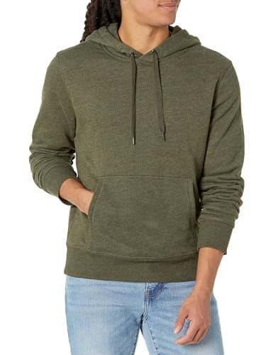 Image of Amazon Essentials Men's Pullover Sweatshirt Hoodie (Available in Big & Tall), Olive Heather, M
