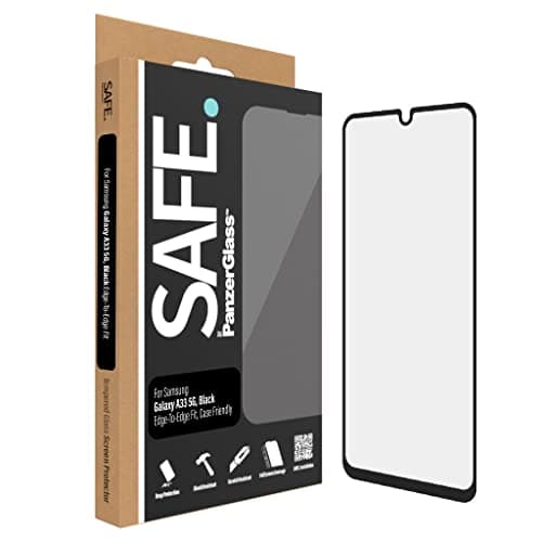 Image of PanzerGlass SAFE Screen Protector for Samsung Galaxy A33 5G - Full Screen Coverage and Case Friendly Tempered Glass with Anti-Fingerprint Technologie, iPhone Screen Protector Military Grade