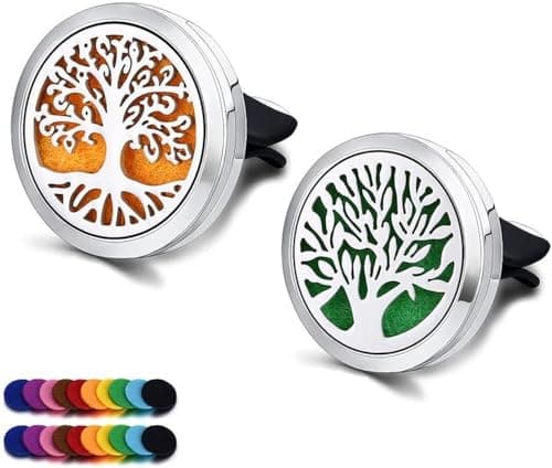 Image of WEISIPU 2Pcs Car Air Fresheners Vent Clip Car Aromatherapy Essential Oil Diffuser With Replacement Pad