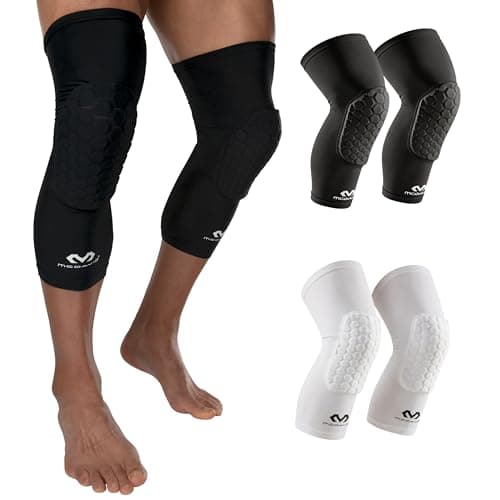 Image of McDavid – 6446R – Knee compression sleeve – Hexpad – Unisex Adult – Knee pads sleeve – Prevents impact injuries – Very elastic – Indoor Sports – Basketball knee sleeve – (6446R)