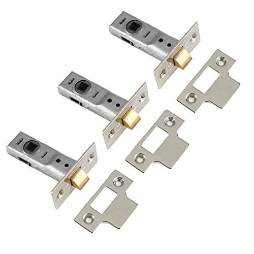 Image of Yale Locks 3PM888CH2 Tubular Mortice Latches 64mm 2.5-inch - Chrome Finish (Pack of 3)
