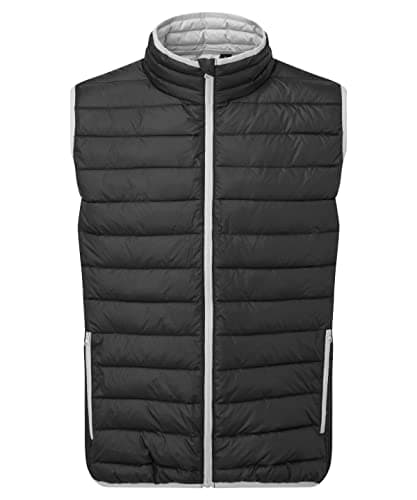 Image of COOZO Mens Traverse Padded Gilet - Black/Light Grey - XL