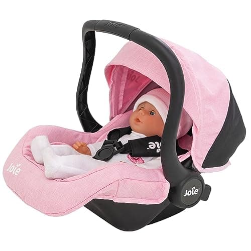 Image of HTI Joie Junior I-Gemm Dolls Car Seat | Comfort Carry Along Chair Baby Doll Travel With Storage Integrated Strap Fits up to 45cm Prams, Pushchairs and Accessories Ages 3+, 34.5*28.8*47 cm