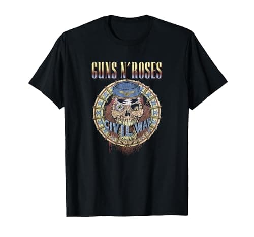 Image of Guns N' Roses Official Civil War Distressed T-Shirt, Men, Black, 5X-Large