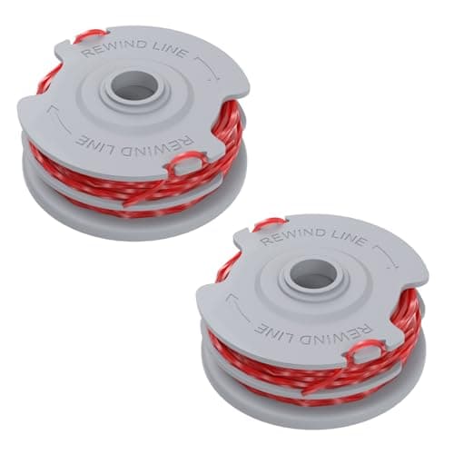 Image of Strimmer Wire, 2 PCS Strimmer Spool Line Compatible with Flymo FLY021/513937190 Grass Cutter Trimmer Wire, 1.5mm Double Line Autofeed Spools Replacement for Contour XT, Mini/Multi Trim Grass Trimmer