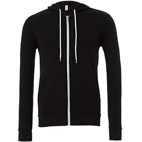 Image of Bella Canvas Unisex Poly/Cotton Fleece Full Zip Hoodie Black