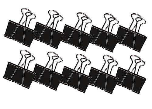 Image of Q-Connect 16mm Foldback Clip - Black (Pack of 10)